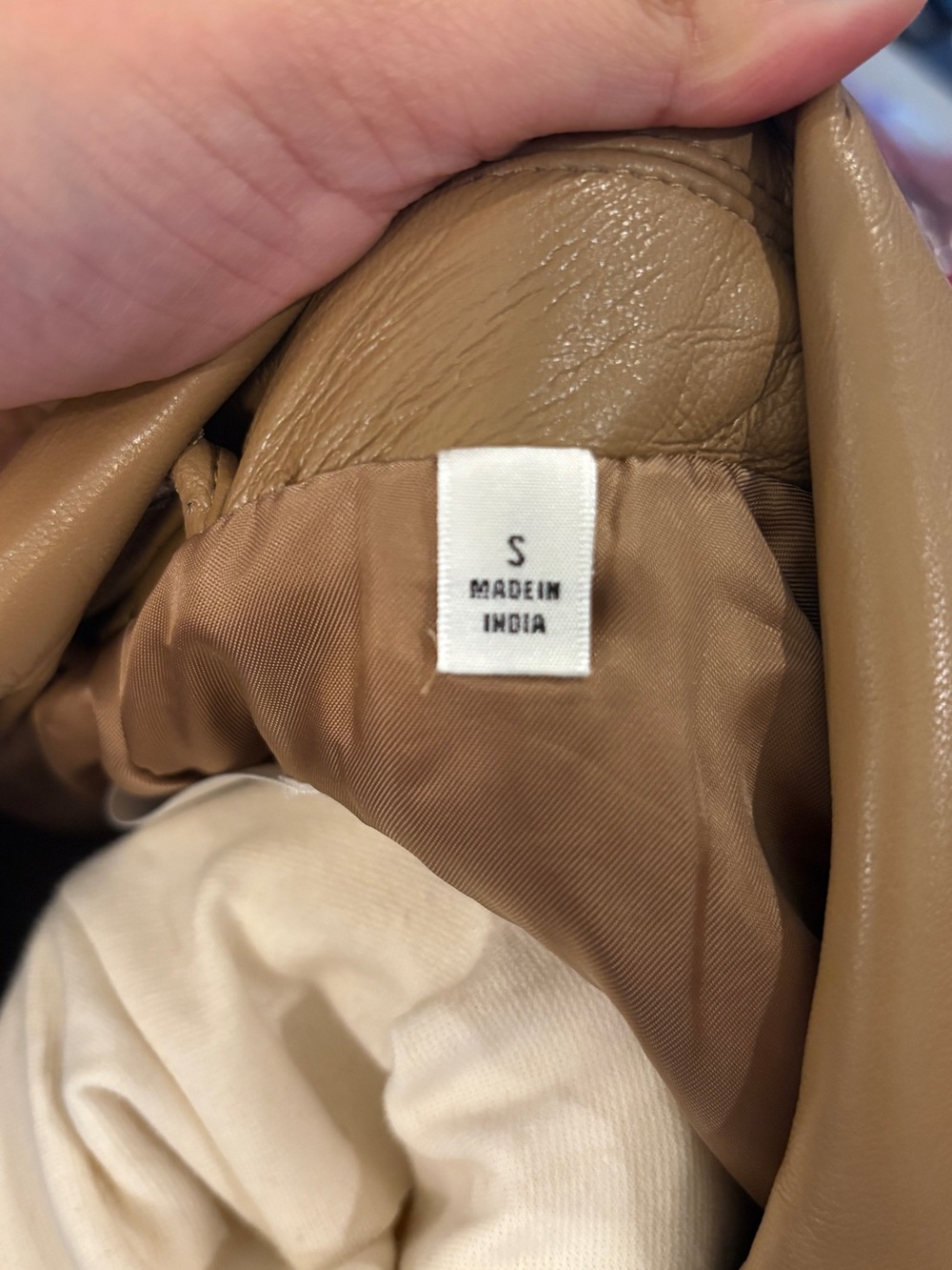 Aritzia Wilfred Memories Vegan Leather Blazer Constant Camel Size S fall season - Picture 11 of 15